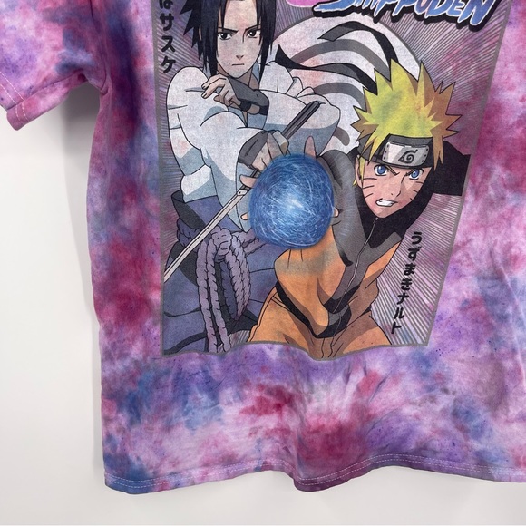 Naruto Shippuden Custom One Of A Kind Tie Dye Short Sleeve Shirt Size Medium - Picture 4 of 6